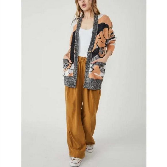 Free People August Cardi Peach Petals Combo Size XL - Picture 5 of 5
